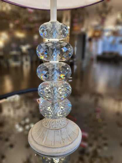 أباجورة باليرمو بقاعدة زجاجية وشابوة