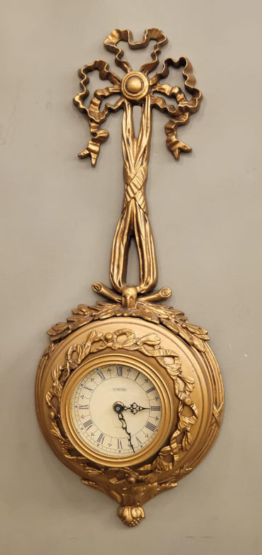 ساعة حائط كلوني، ستانلس ستيل، 24×58 سم براندي من قنديل مصر - Cluny Wall Clock, Stainless Steel, 24×58 cm Brandy|Kandil Egypt