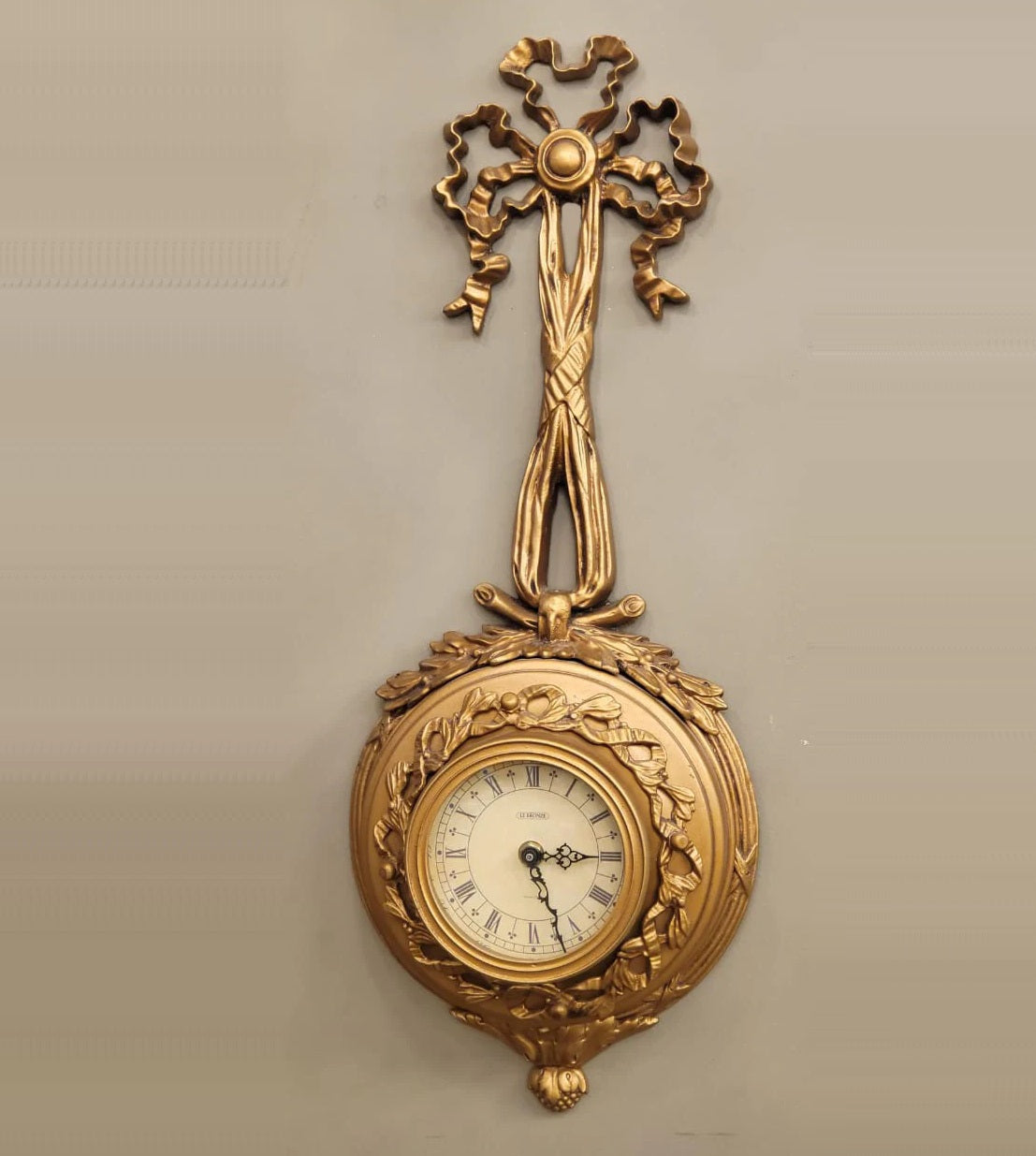 ساعة حائط كلوني، ستانلس ستيل، 24×58 سم براندي من قنديل مصر - Cluny Wall Clock, Stainless Steel, 24×58 cm Brandy|Kandil Egypt