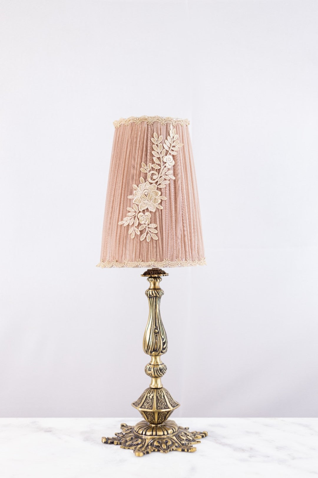 Versailles table lamp Italian bronze with lamp shade