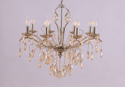 8-Arm Chandelier Vase Center Solitaire Gold Code 3037″