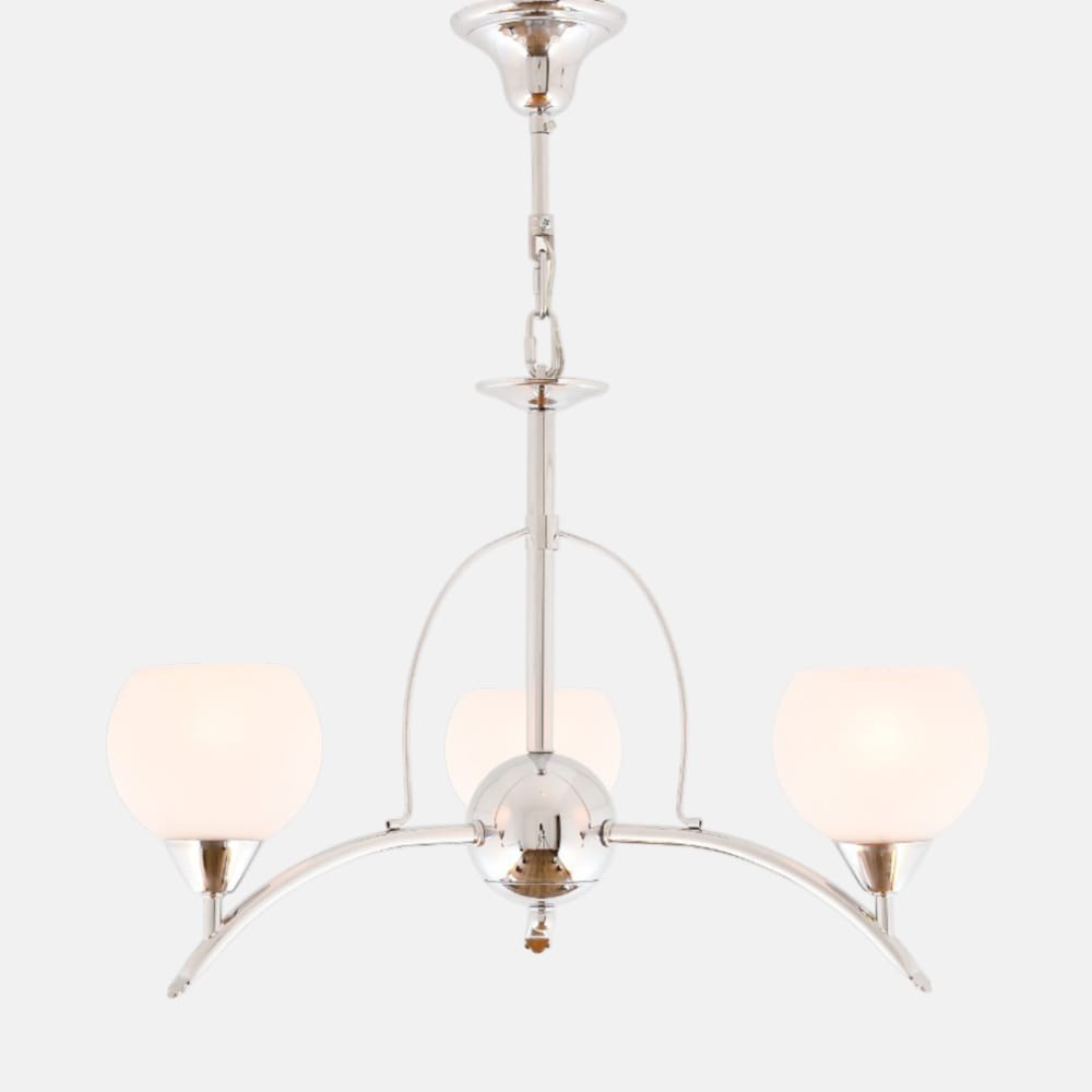 نجفة ميزر، 3 مصابيح، معدنية، 55×68 سم - كروم