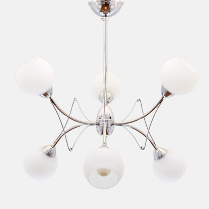 Nevada Chandelier, 6 Lights, Metal, 66×55cm - Chrome