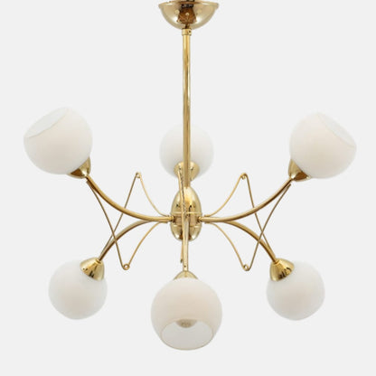 Nevada Chandelier, 6 Lights, Metal, 50×45cm - Solitaire Gold