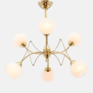 Nevada Chandelier, 6 Lights, Metal, 50×45cm - Solitaire Gold
