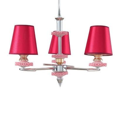 Chandelier, 3 Lights, Metal/Ceramic, 60×55cm - Chrome