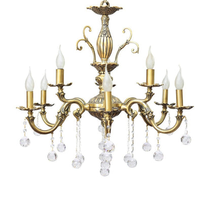 Tokyo 6-arm 9-bulb Chandelier bronze Italian
