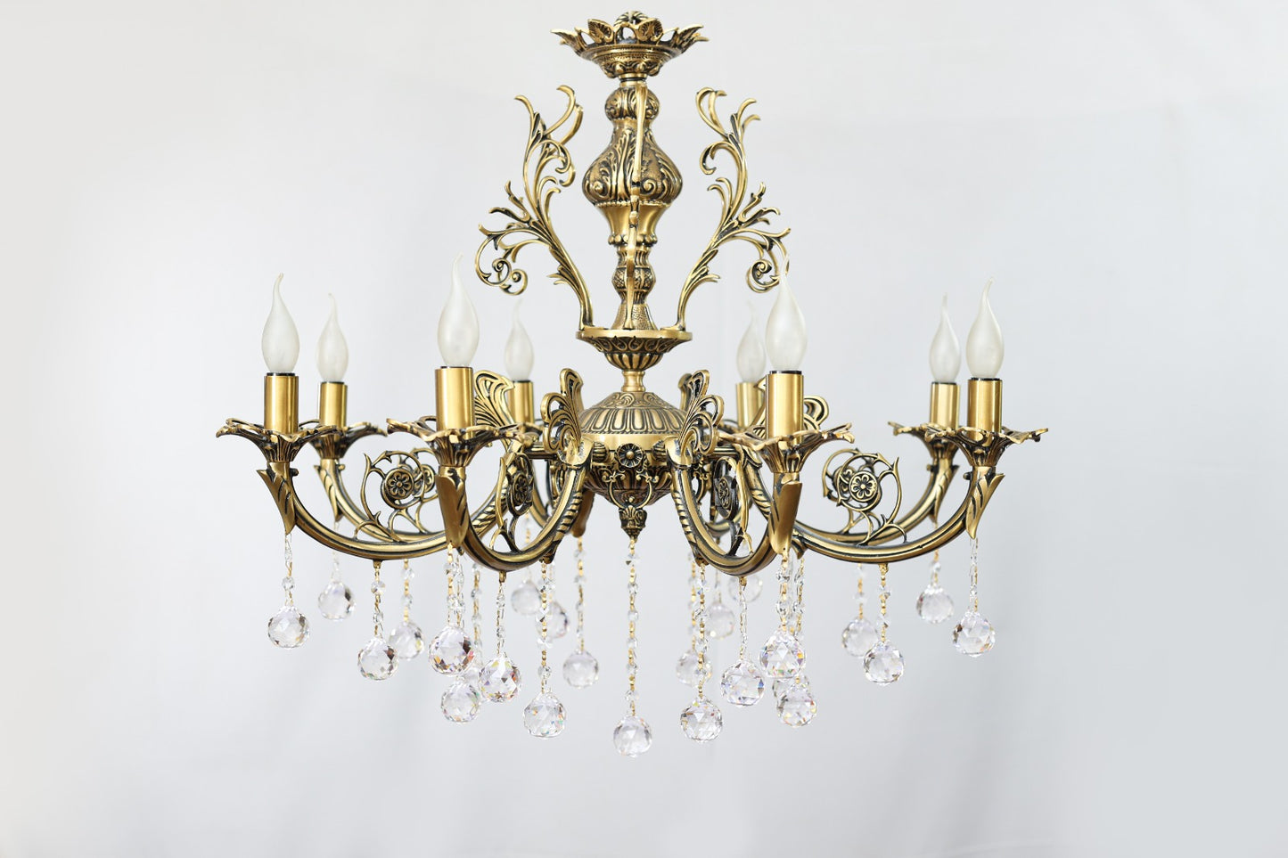 Ringing 8 arms Italian bronze Chandelier