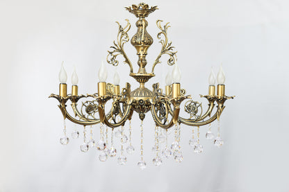 Ringing 8 arms Italian bronze Chandelier