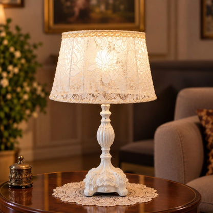 Mario Table Lamp, 1 Light, Aluminum, 47×40 cm - White