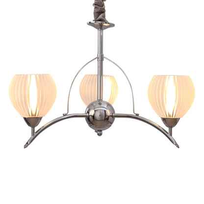 نجفة ميزر، 3 لمبة، معدن، 55×68 سم - كروم