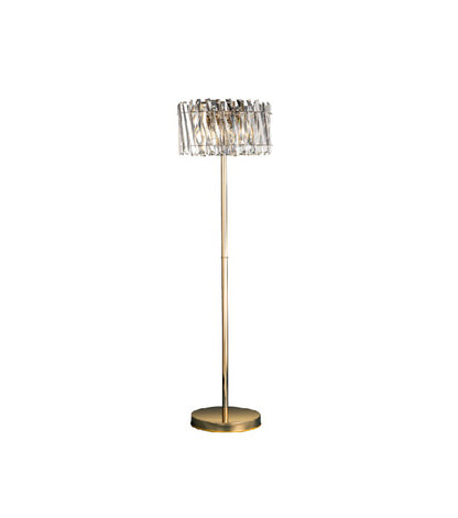 Floor Lamp 40 cm round (X) Code 5621 with crystal solitaire gold