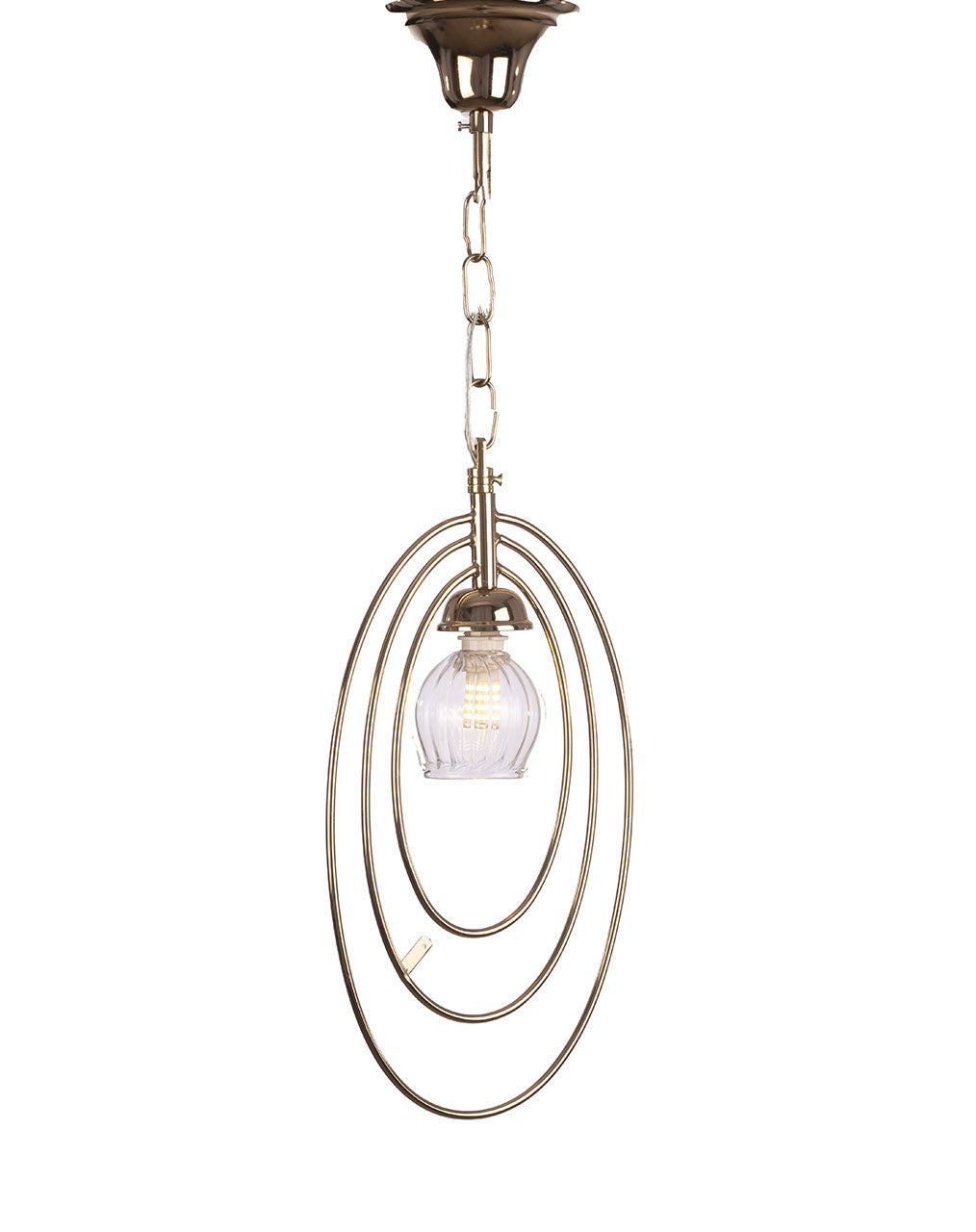 Lantern 3 Ring Oval G9 Solitaire Gold