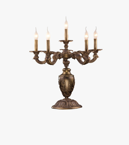 Candlestick, 5 arms, 6 bulbs, Andalus, antique area