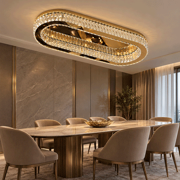 نجفة ليد  إكليبس، ستانلس ستيل، 15×80*35 سم - PVD