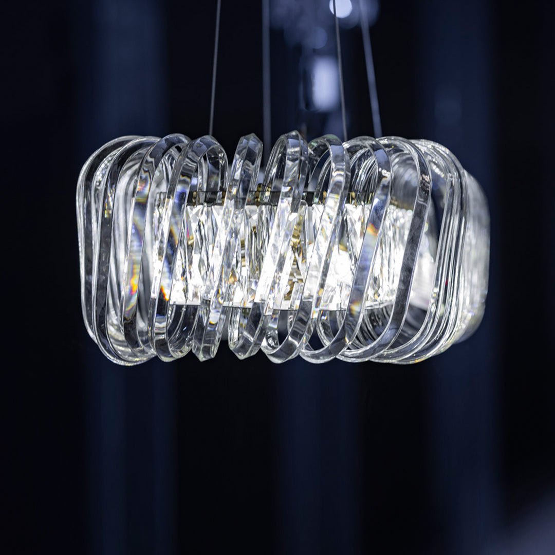 Chandelier 40 cm C Round Code 2070 Crystal Solitaire Gold