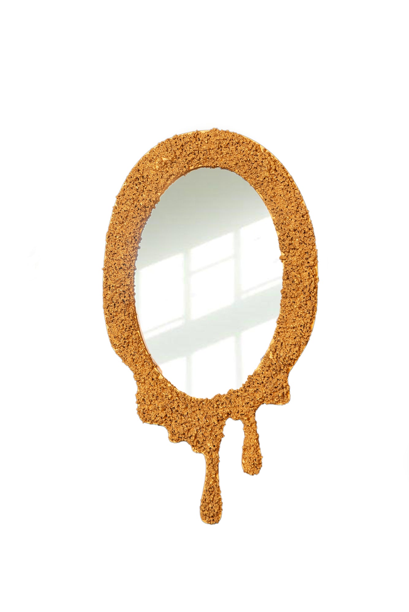 Marvel oval tears mirror 69 x 38 cm gold
