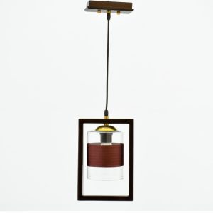 Frame 1 Light Wood Brown Pendant