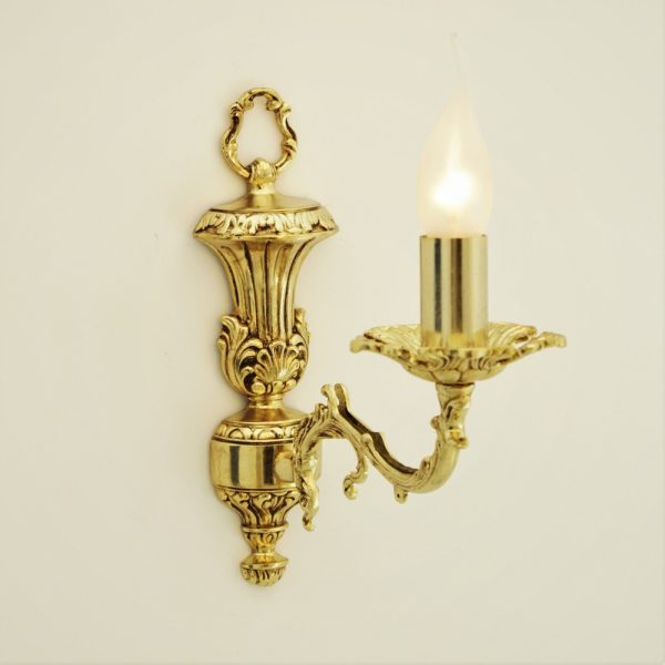 Bride 1 light gold wall lamp