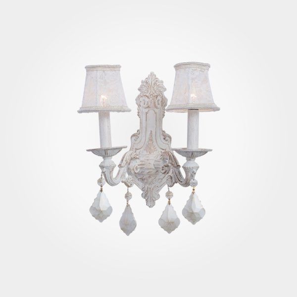 Bride 2 Lights Vintage Whitey Wall Lamp
