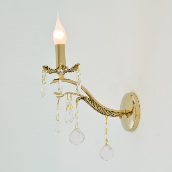 Crystal Branches Gold 1 Lights Wall Lamp