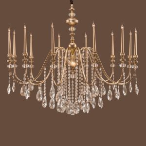 Chandelier 12 Arms Italian 5429 Qatar 110 Gold Solitaire