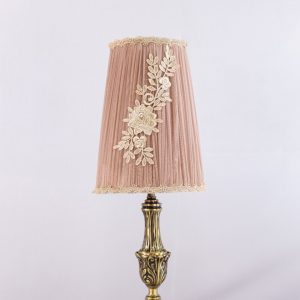 Italian bronze table lamp with lamp shade
